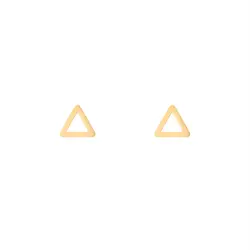 گوشواره طلا میخی مثلث توخالی | فروشگاه طلا و جواهر درگونه