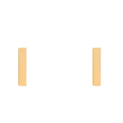 گوشواره طلا میخی مستطیل | فروشگاه طلا و جواهر درگونه