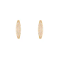 گوشواره طلا نگینی دریژوک | فروشگاه طلا و جواهر درگونه