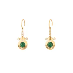 گوشواره طلا هرا سبز | فروشگاه طلا و جواهر درگونه