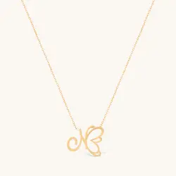 گردنبند طلا حرف N | فروشگاه طلا و جواهر درگونه