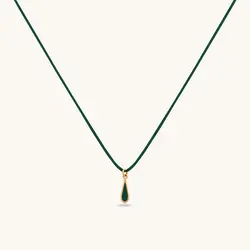 گردنبند طلا اشک سبز | فروشگاه طلا و جواهر درگونه