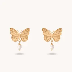 گوشواره طلا پروانه | فروشگاه طلا و جواهر درگونه