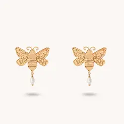 گوشواره طلا زنبور | فروشگاه طلا و جواهر درگونه