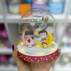 تراریوم شیشه ای چراغدار ماه