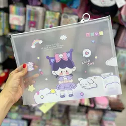 پوشه زیپدار دختر کرومی A4