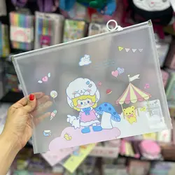 پوشه زیپدار دختر کرومی A4