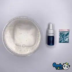 اسلایم شفاف اکلیلی آبی