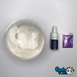 اسلایم شفاف اکلیلی بنفش