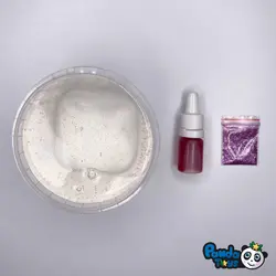 اسلایم شفاف اکلیلی صورتی