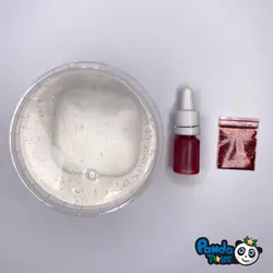 اسلایم شفاف اکلیلی قرمز