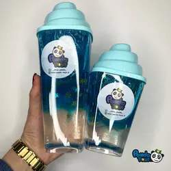 اسلایم شیک آبی اکلیل برف طلایی