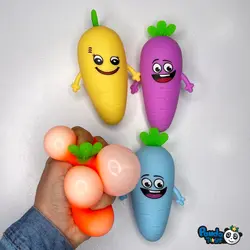 فیجت خامه ای هویج صورت دار