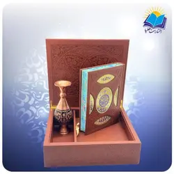 قرآن وزیری چرم با گلدان الماس تراش (کد 309)