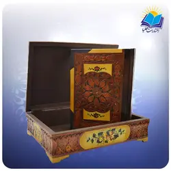 قرآن وزیری عطری جعبه دار چرم طبیعی (كد ch29)