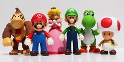 ست 6 تایی فیگور شخصیت های بازی سوپر ماریو قارچ خور سایز بزرگ SUPER MARIO Large FIGURE SPECIAL 6 PACK COLLECTION