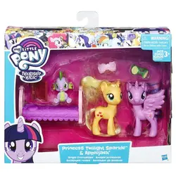 ست دو تکه پونی توالایت اسپارک و اپل جک به همراه اسپایک و اکسسوری My Little Pony Friendship Pack Princess Twilight Sparkle and Applejack