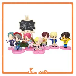 فیگور گروه BTS بی تی اس - کی پاپ KPOP -  طرح 1 - جین، شوگا، جی-هوپ، آراِم، جیمین، وی و جونگ کوک مجموعه 7عددی