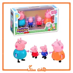 فیگور پپا پیگ مجموعه 4 عددی خانواده پپاپیگ ( پپا خوکه )  Peppa Pig figure