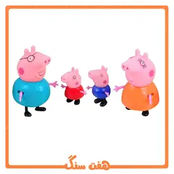 فیگور پپا پیگ مجموعه 4 عددی خانواده پپاپیگ ( پپا خوکه )  Peppa Pig figure