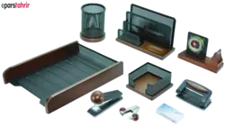 ست رومیزی چوب و فلز