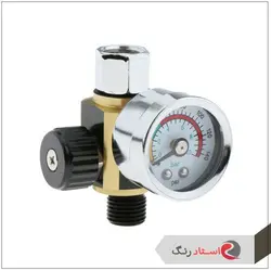 گیج فلزی طلایی تنظیم فشار باد پیستوله مدل sutu | استاد رنگ فروشگاه تخصصی ابزارآلات رنگ آمیزی