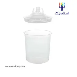 لیوان یکبار مصرف و درب توری دار کاسه پیستوله حرفه ای مدرج | استاد رنگ فروشگاه تخصصی ابزارآلات رنگ آمیزی