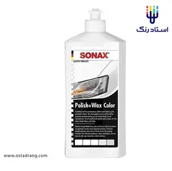 پولیش و واکس رنگی سفید سوناکس Sonax Polish+Wax Color | استاد رنگ فروشگاه تخصصی ابزارآلات رنگ آمیزی