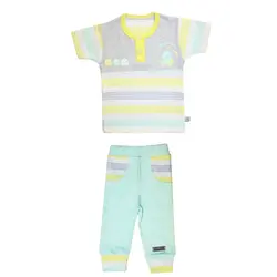 آستین کوتاه و شلوار به آوران طرح فیل نوزادی تا 3 سال