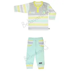 آستین کوتاه و شلوار به آوران طرح فیل نوزادی تا 3 سال