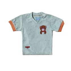 بلوز آستین کوتاه به آوران طرح فندی Behavaran سایز نوزادی تا سه سال