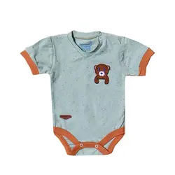 زیردکمه بادی آستین کوتاه به آوران طرح فندی Behavaran سایز نوزادی تا سه سال