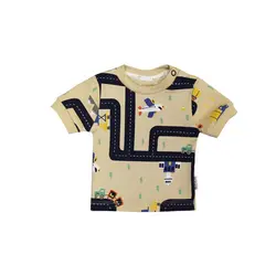 بلوز آستین کوتاه به آوران طرح درایور Behavaran سایز نوزادی تا سه سال