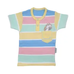 بلوز آستین کوتاه به آوران طرح زرافه Behavaran سایز نوزادی تا سه سال