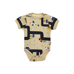 زیردکمه بادی آستین کوتاه به آوران طرح درایور Behavaran سایز نوزادی تا سه سال