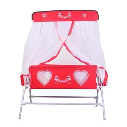 تخت گهواره نوزاد با پشه بند طرح پارادایس