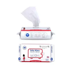 دستمال استریل چندکاره بی بی سیل 80 عددی Babisil water99%