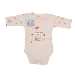 زیردکمه استین بلند جونیورز سایز نوزاد زودرس دوصفر طرح شیر و سگ بادی استین بلند