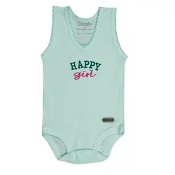 زیردکمه رکابی کوکالو طرح happy girl سایز نوزادی تا یکسال بادی رکابی