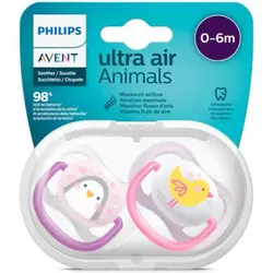 پستانک اونت اولترا ایر تکی 0-6ماه avent ultra air طرح جوجه و پنگوین