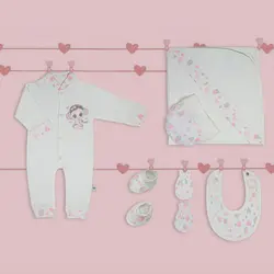 ست بیمارستانی نوزاد طرح دختر ۷تیکه برند مادرکر mothercare