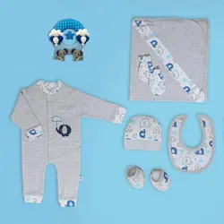 ست بیمارستانی نوزاد طرح فیل ۷تیکه برند مادرکر mothercare