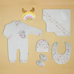 ست بیمارستانی نوزاد طرح یونیکورن اسب تک شاخ ۷تیکه برند مادرکر mothercare