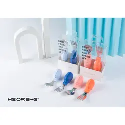 سرویس قاشق و چنگال هی اور شی heorshe دو عددی