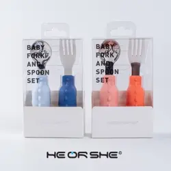 سرویس قاشق و چنگال هی اور شی heorshe دو عددی