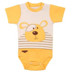 زیردکمه دار بادی آستین کوتاه طرح هورام به آوران سایز نوزاد تا ۳ سال Behavaran