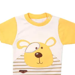 زیردکمه دار بادی آستین کوتاه طرح هورام به آوران سایز نوزاد تا ۳ سال Behavaran