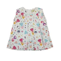 پیراهن دخترانه نوزادی طرح رنگین کمان مناسب ۶ماه تا ۳ سال