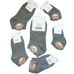جوراب مادر و فرزندی نوزادی تا ۴سال نخی خرس خاکستری
