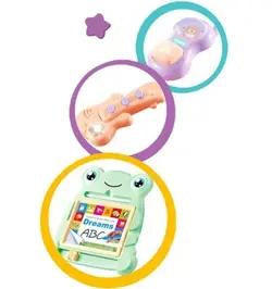 واكر کودک موزیکال مدل قورباغه و پیانو xinhaiao